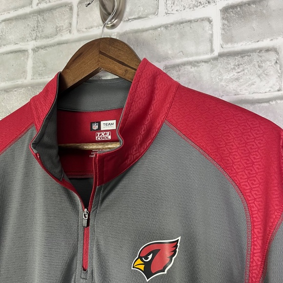 Arizona Cardinals NFL TX3 Cool Lightweight Quarter Zip Pullover Sweater Mens XL - Picture 2 of 7